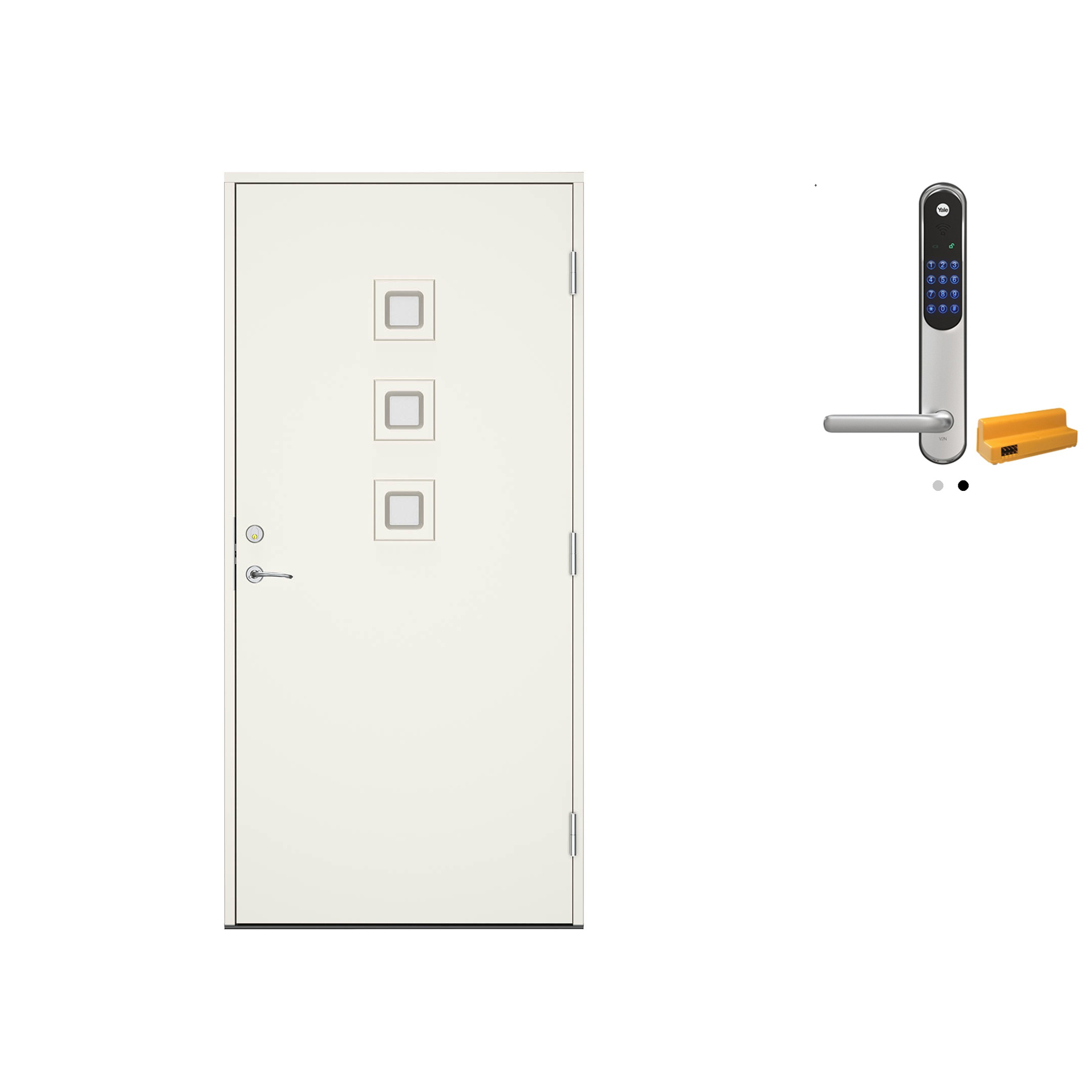 Ytterdør Swedoor Clever-Line+ Koli med Yale Doorman Classic Home